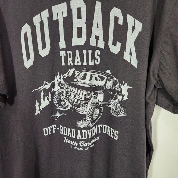 Outback Trails Off‎ Road Adventures Short Sleeve Graphic Tee Cotton in Black XL - Picture 3 of 6